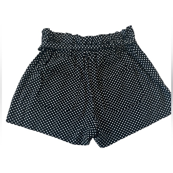 Rewash Linen Polkadot High Waisted Paperbag Shorts - Picture 5 of 8